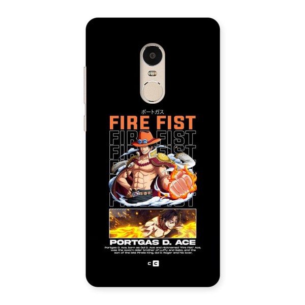 Fire Fist Ace Back Case for Redmi Note 4