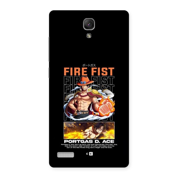 Fire Fist Ace Back Case for Redmi Note Prime