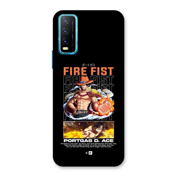 Fire Fist Ace Back Case for Vivo Y12s