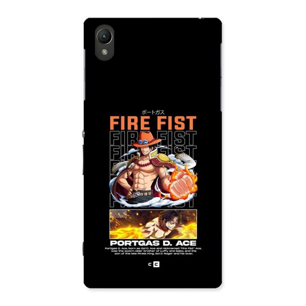 Fire Fist Ace Back Case for Xperia Z1