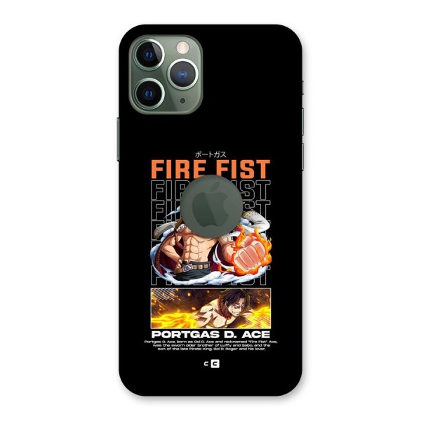 Fire Fist Ace Back Case for iPhone 11 Pro Logo Cut