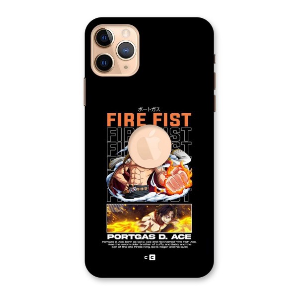 Fire Fist Ace Back Case for iPhone 11 Pro Max Logo Cut