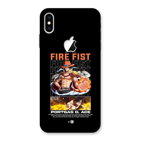 Fire Fist Ace Back Case for iPhone XS Max Apple Cut