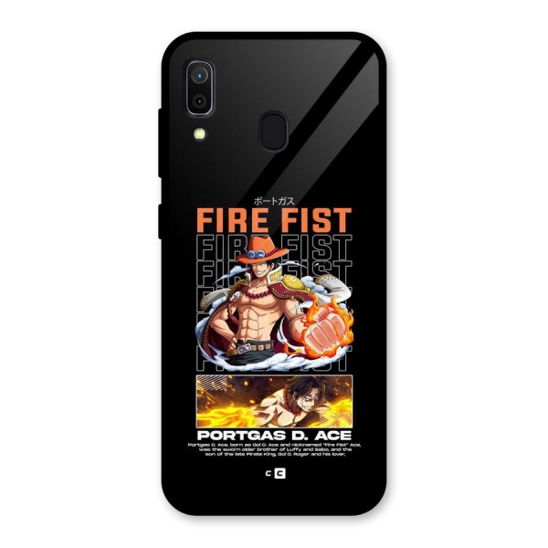 Fire Fist Ace Glass Back Case for Galaxy A30