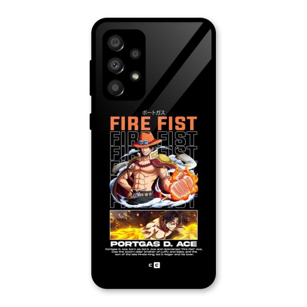 Fire Fist Ace Glass Back Case for Galaxy A32