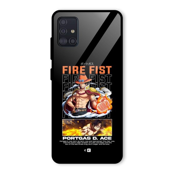 Fire Fist Ace Glass Back Case for Galaxy A51