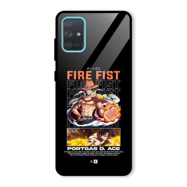 Fire Fist Ace Glass Back Case for Galaxy A71