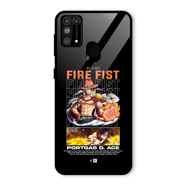 Fire Fist Ace Glass Back Case for Galaxy F41