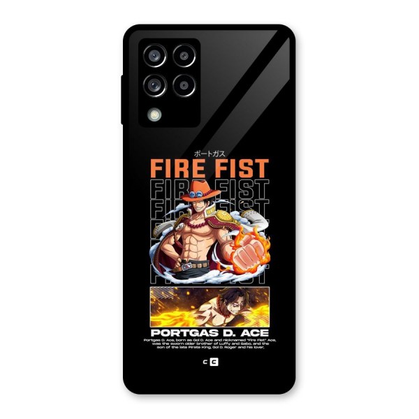 Fire Fist Ace Glass Back Case for Galaxy M53 5G