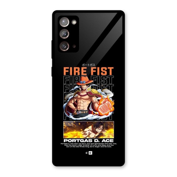 Fire Fist Ace Glass Back Case for Galaxy Note 20