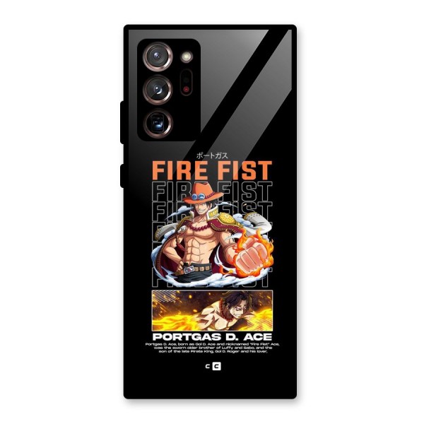 Fire Fist Ace Glass Back Case for Galaxy Note 20 Ultra