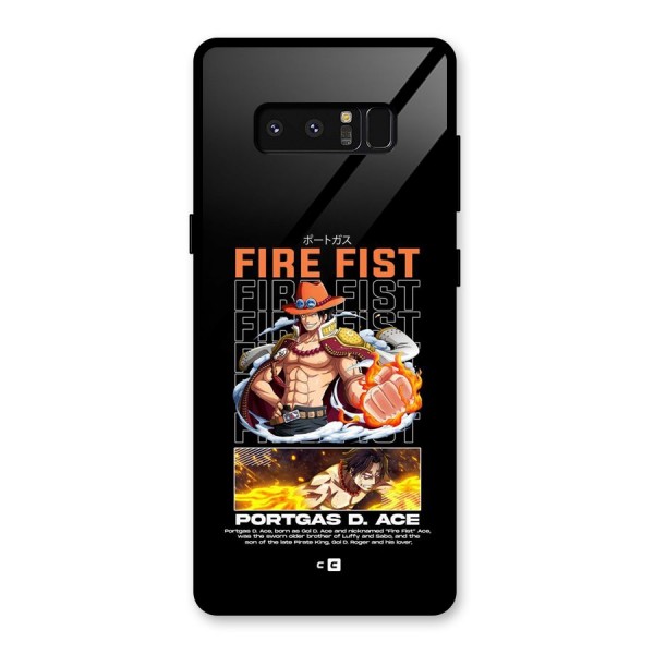 Fire Fist Ace Glass Back Case for Galaxy Note 8