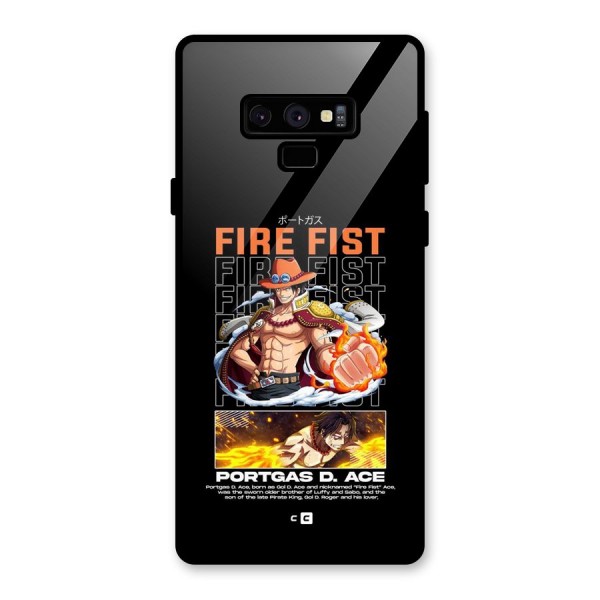 Fire Fist Ace Glass Back Case for Galaxy Note 9
