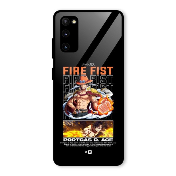 Fire Fist Ace Glass Back Case for Galaxy S20 FE