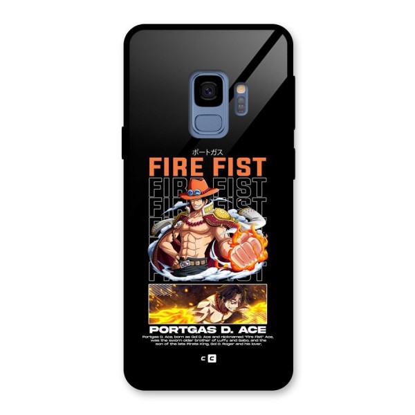 Fire Fist Ace Glass Back Case for Galaxy S9