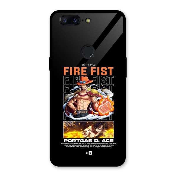 Fire Fist Ace Glass Back Case for OnePlus 5T