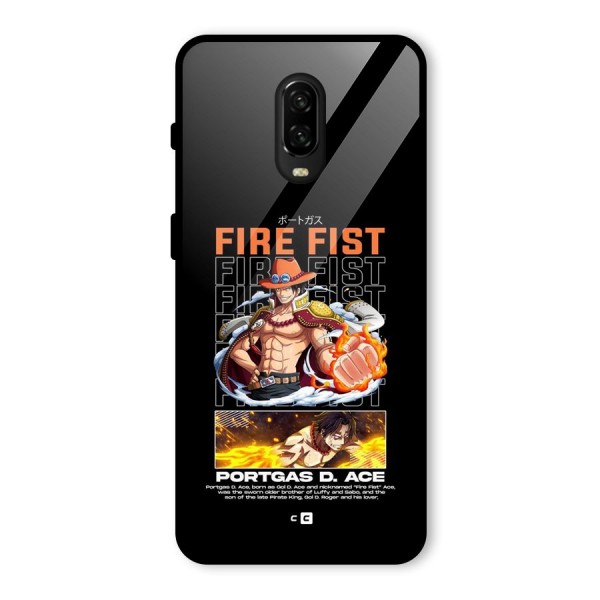 Fire Fist Ace Glass Back Case for OnePlus 6T