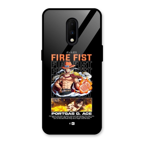 Fire Fist Ace Glass Back Case for OnePlus 7