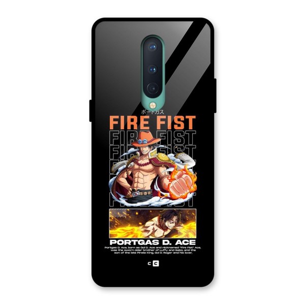 Fire Fist Ace Glass Back Case for OnePlus 8