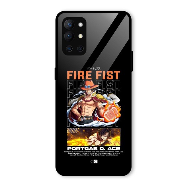 Fire Fist Ace Glass Back Case for OnePlus 9R