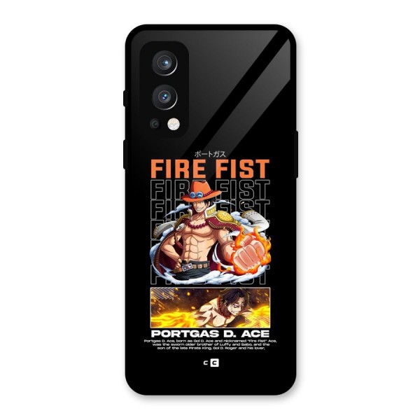 Fire Fist Ace Glass Back Case for OnePlus Nord 2 5G