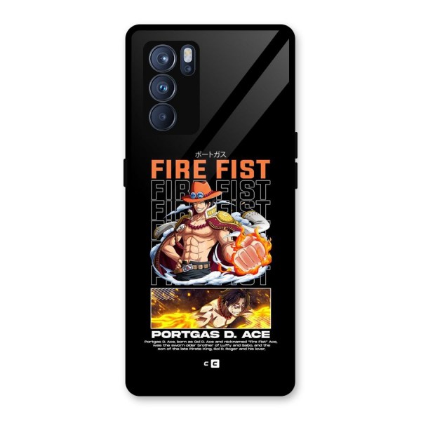 Fire Fist Ace Glass Back Case for Oppo Reno6 Pro 5G