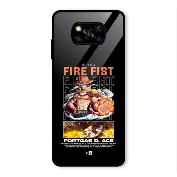 Fire Fist Ace Glass Back Case for Poco X3 Pro