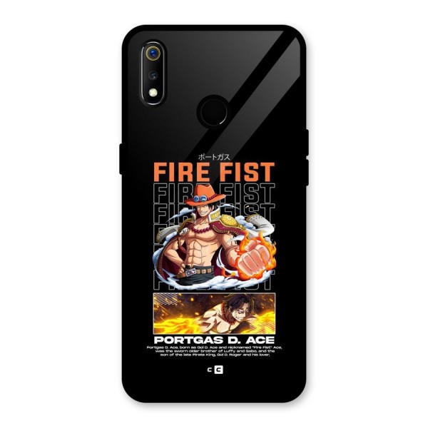 Fire Fist Ace Glass Back Case for Realme 3