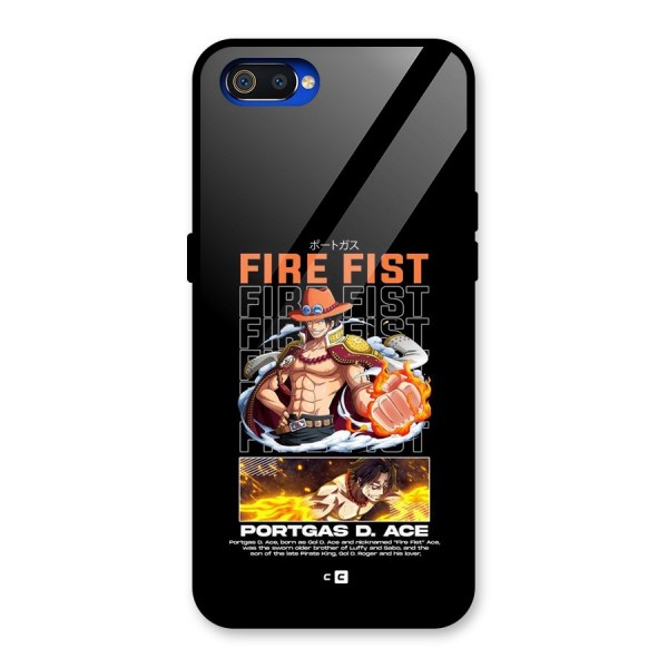 Fire Fist Ace Glass Back Case for Realme C2