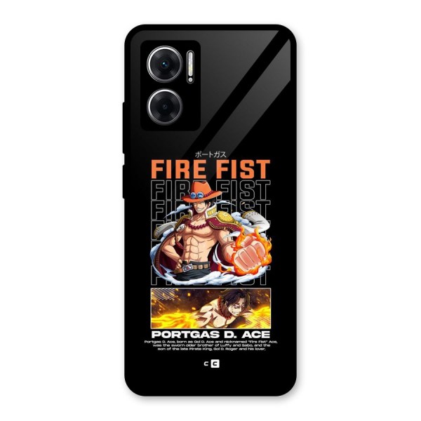 Fire Fist Ace Glass Back Case for Redmi 11 Prime 5G