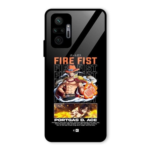 Fire Fist Ace Glass Back Case for Redmi Note 10 Pro Max