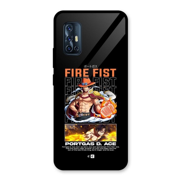 Fire Fist Ace Glass Back Case for Vivo V17