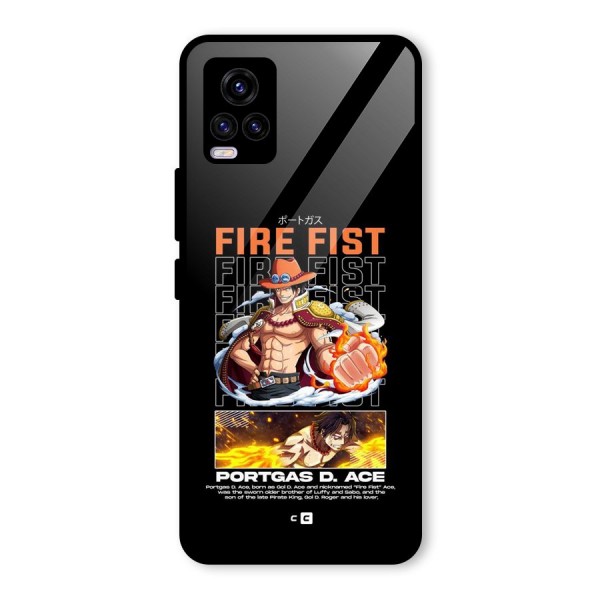 Fire Fist Ace Glass Back Case for Vivo V20