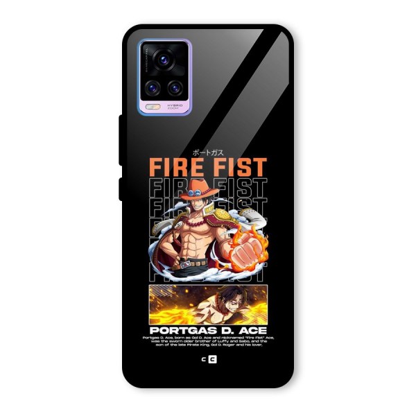 Fire Fist Ace Glass Back Case for Vivo V20 Pro
