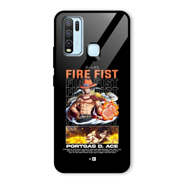 Fire Fist Ace Glass Back Case for Vivo Y30