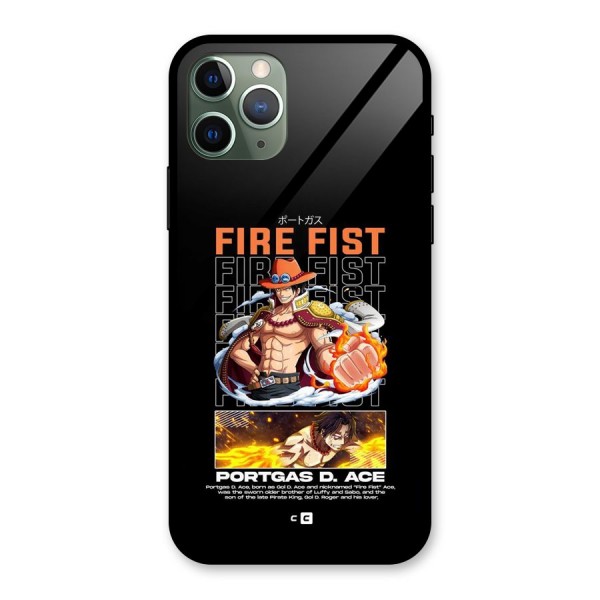 Fire Fist Ace Glass Back Case for iPhone 11 Pro