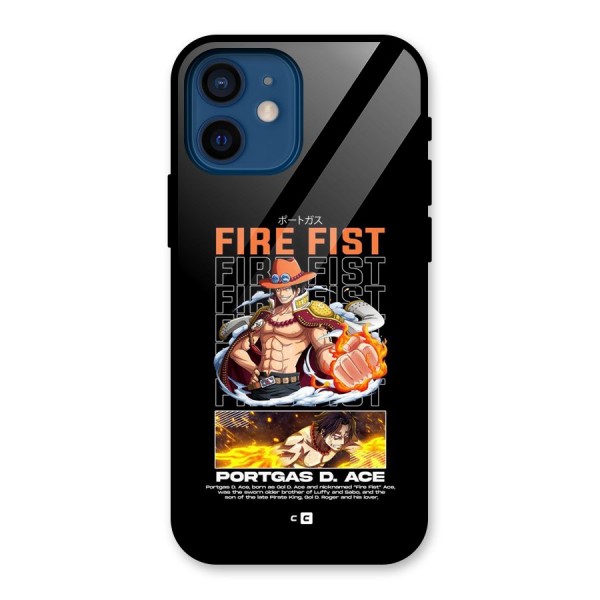 Fire Fist Ace Glass Back Case for iPhone 12 Mini