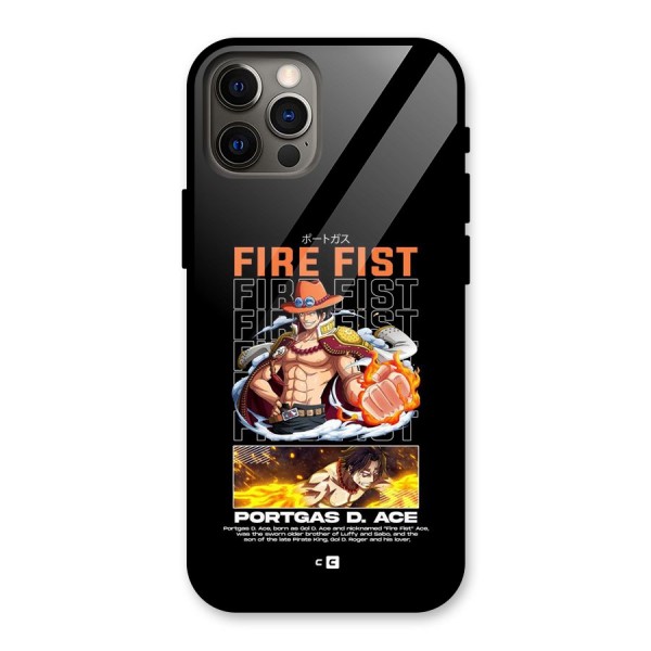 Fire Fist Ace Glass Back Case for iPhone 12 Pro