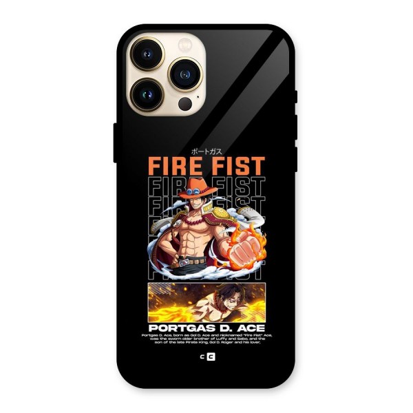Fire Fist Ace Glass Back Case for iPhone 13 Pro Max
