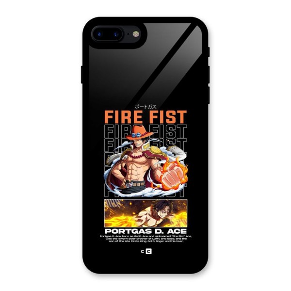 Fire Fist Ace Glass Back Case for iPhone 8 Plus