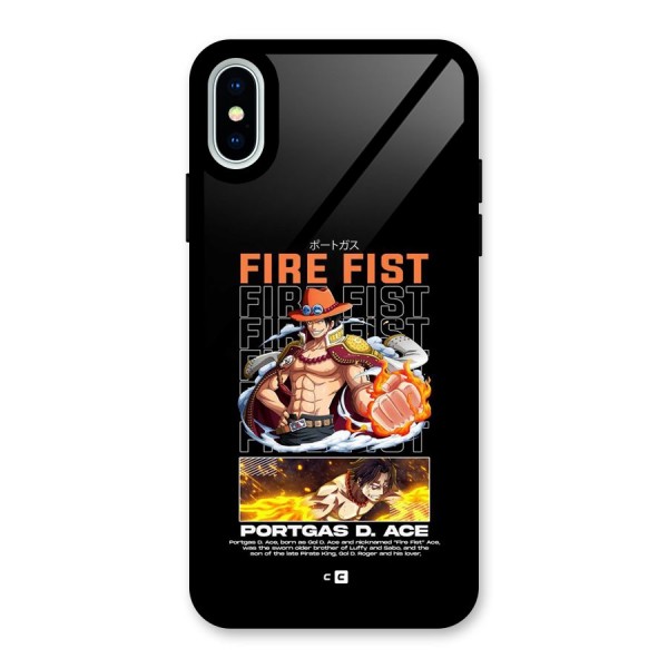 Fire Fist Ace Glass Back Case for iPhone X