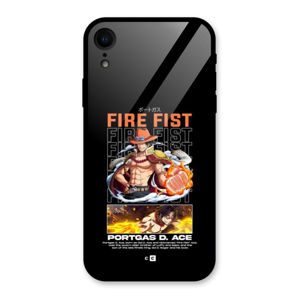 Fire Fist Ace Glass Back Case for iPhone XR