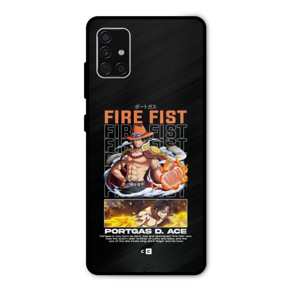 Fire Fist Ace Metal Back Case for Galaxy A51