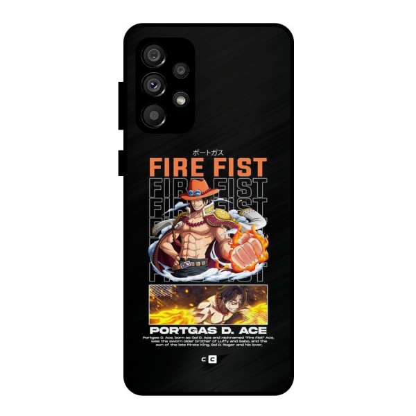 Fire Fist Ace Metal Back Case for Galaxy A73 5G