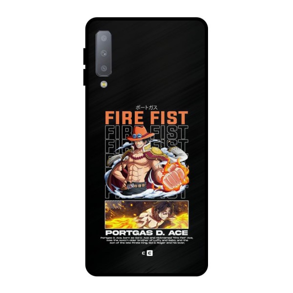 Fire Fist Ace Metal Back Case for Galaxy A7 (2018)