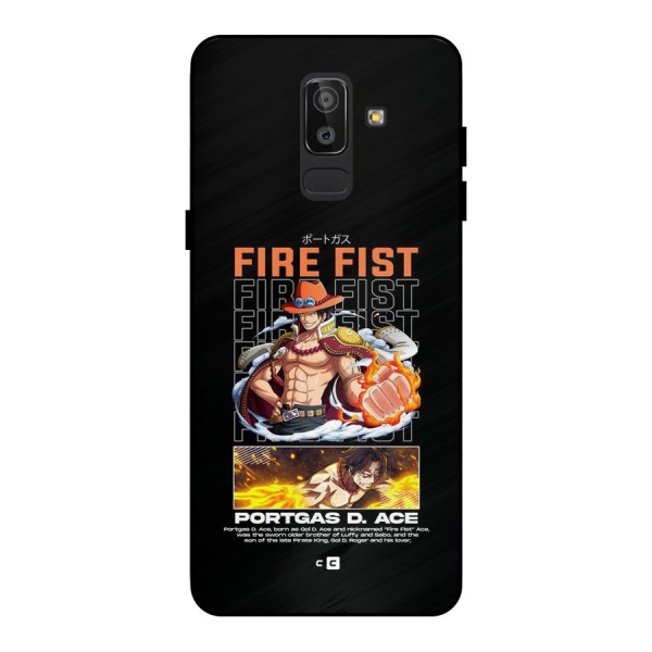 Fire Fist Ace Metal Back Case for Galaxy J8