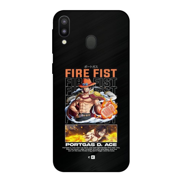 Fire Fist Ace Metal Back Case for Galaxy M20