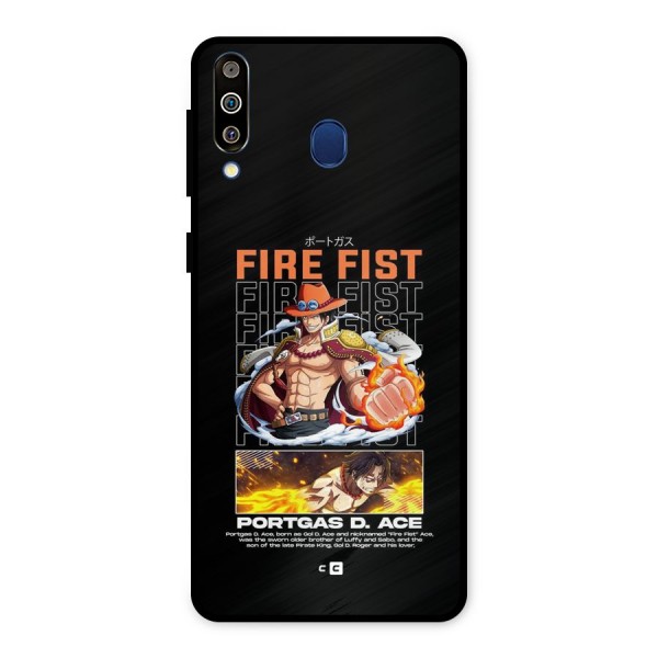 Fire Fist Ace Metal Back Case for Galaxy M30