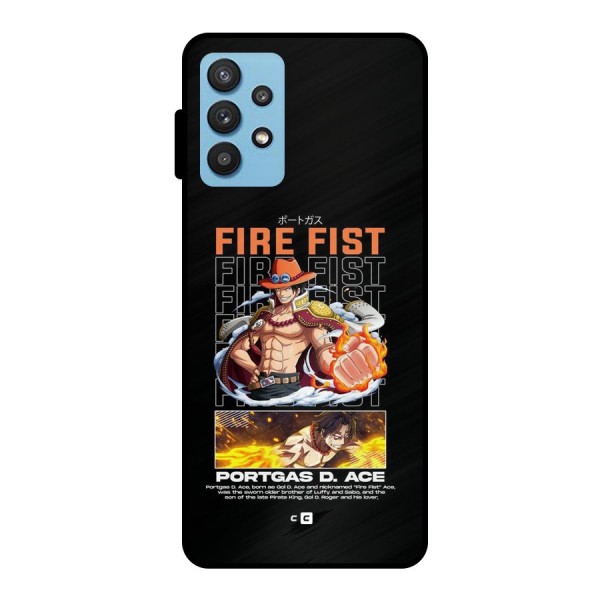 Fire Fist Ace Metal Back Case for Galaxy M32 5G