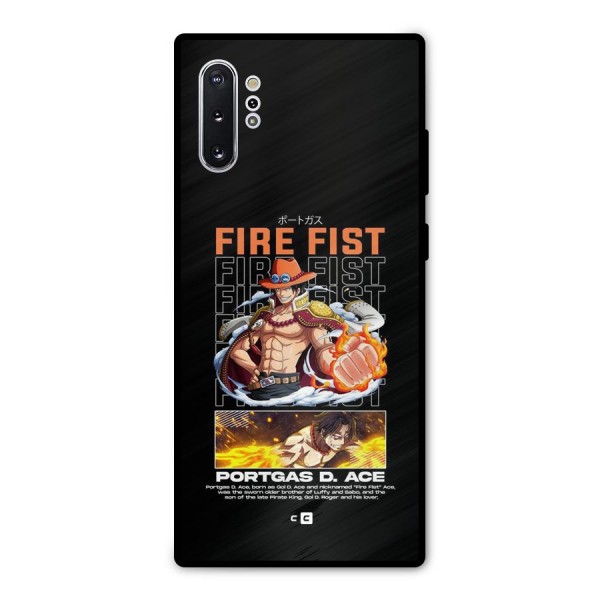 Fire Fist Ace Metal Back Case for Galaxy Note 10 Plus